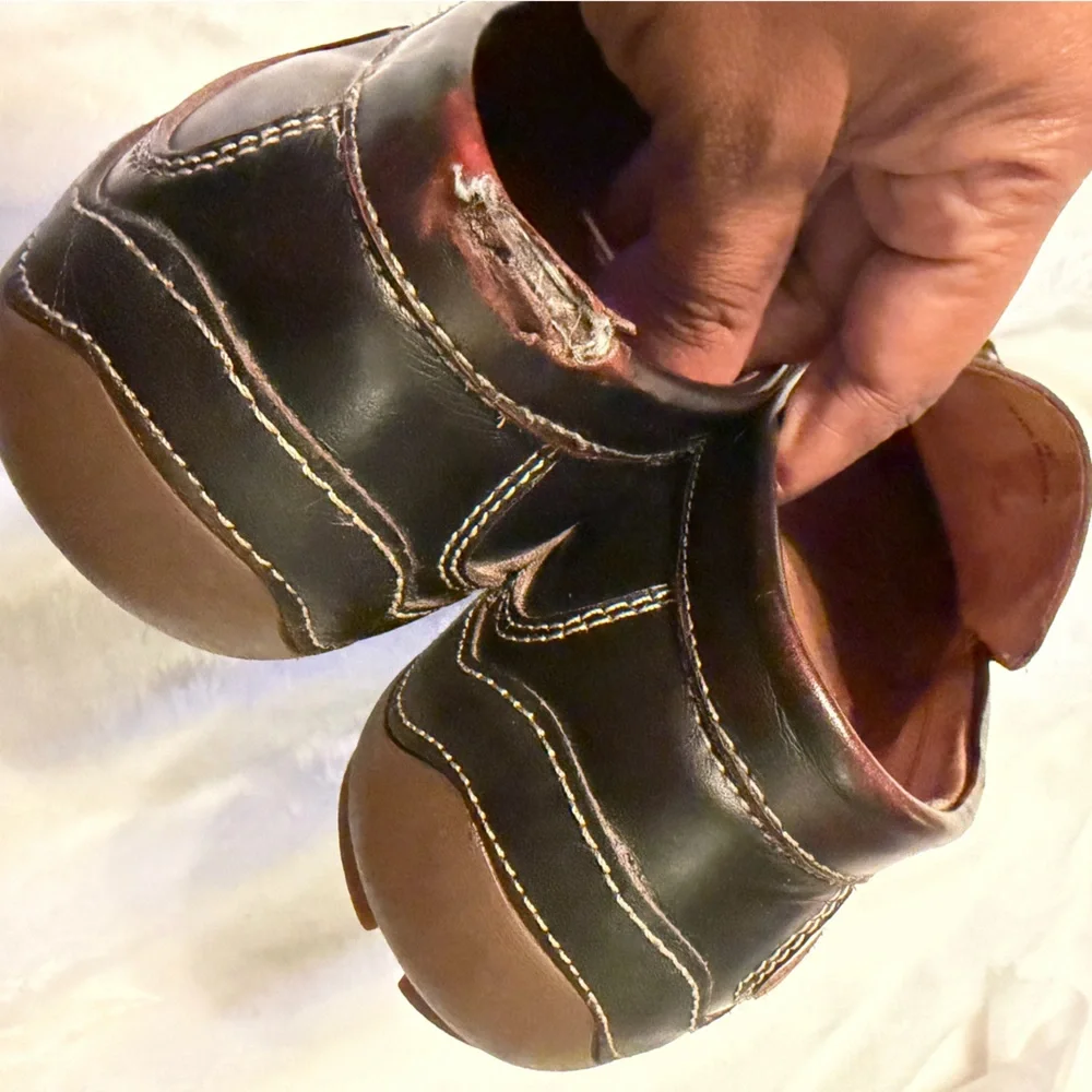 Men’s Aldo Dark Brown Leather Slip-On Loafers - Picture 7 of 11
